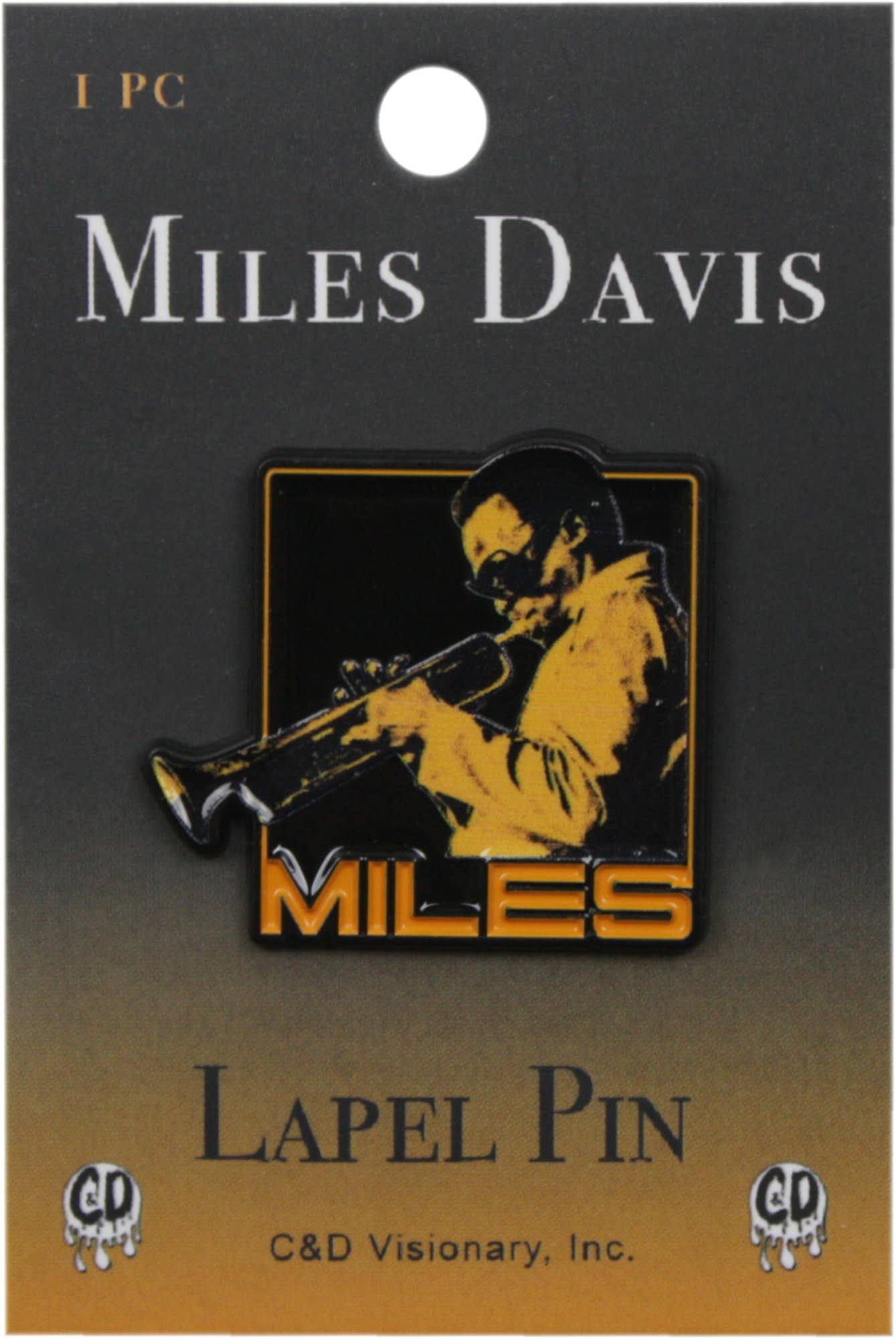 Enamel Pin - Miles Davis - Trumpet -  Jazz Music Musician