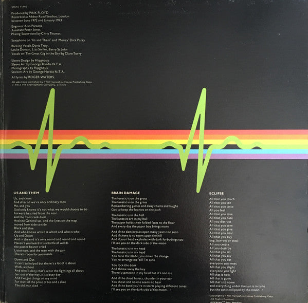 Pink Floyd : The Dark Side Of The Moon (LP,Album,Reissue)