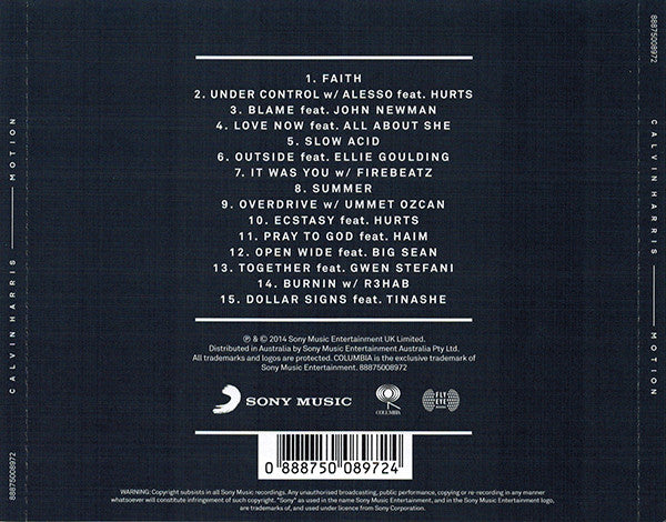 Calvin Harris : Motion (Album)