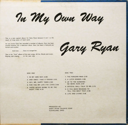 Gary Ryan (2) : In My Own Way (LP,Album)
