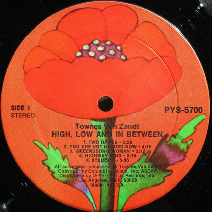 Townes Van Zandt : High, Low And In Between (LP,Album,Stereo)