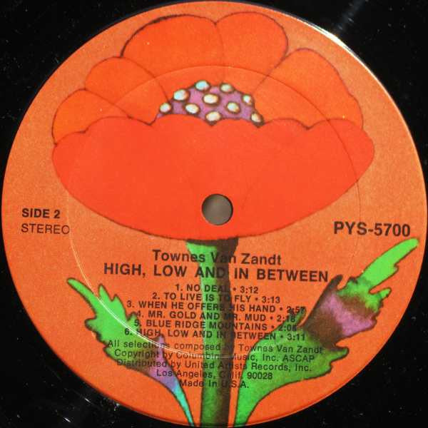 Townes Van Zandt : High, Low And In Between (LP,Album,Stereo)