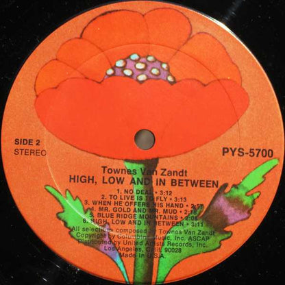Townes Van Zandt : High, Low And In Between (LP,Album,Stereo)