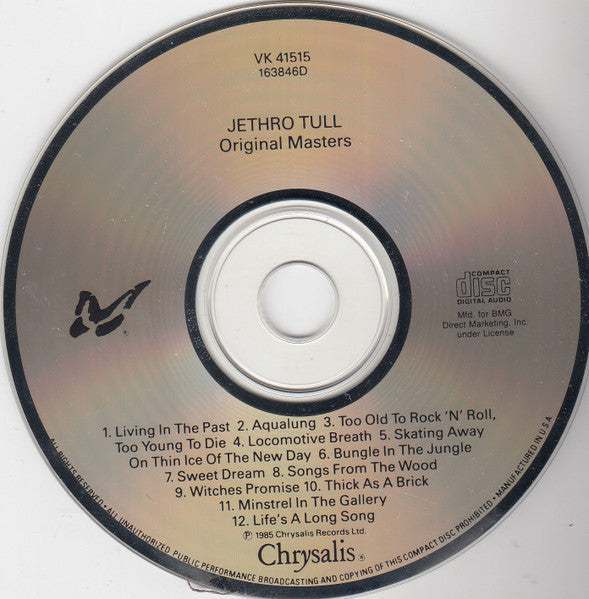 Jethro Tull : Original Masters (Compilation,Club Edition,Reissue)
