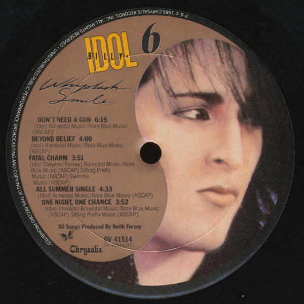 Billy Idol : Whiplash Smile (LP,Album)