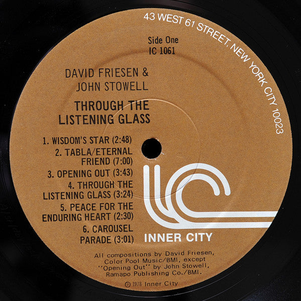 David Friesen, John Stowell : Through The Listening Glass (LP,Album)