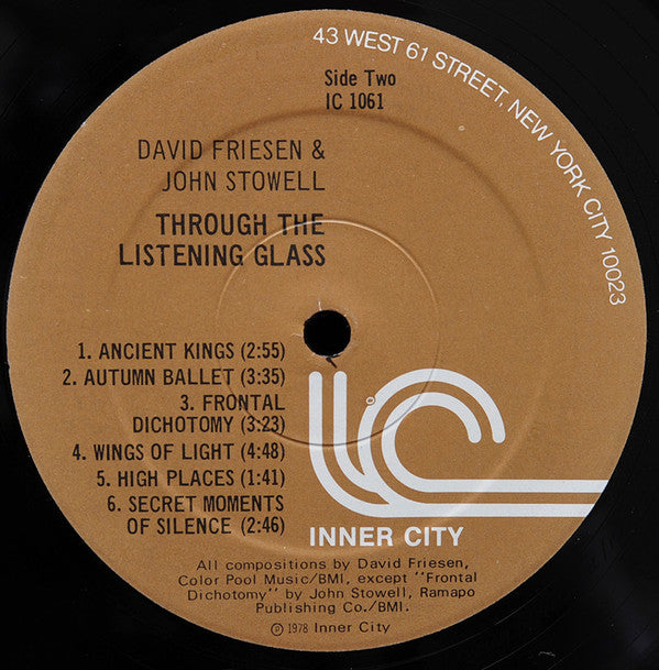 David Friesen, John Stowell : Through The Listening Glass (LP,Album)