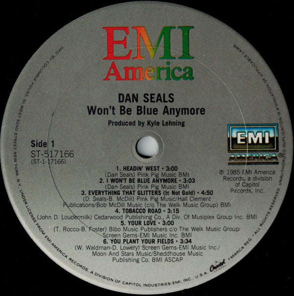 Dan Seals : Won't Be Blue Anymore (LP,Album,Club Edition)
