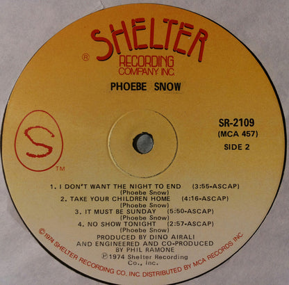 Phoebe Snow : Phoebe Snow (LP,Album)