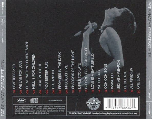 Pat Benatar : Greatest Hits (Compilation)