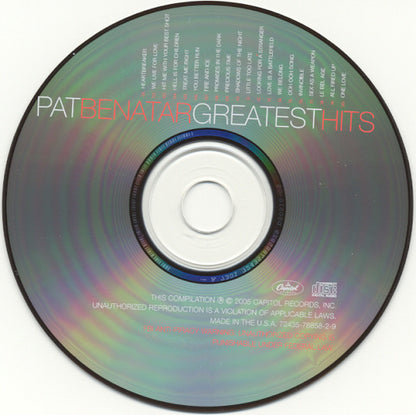 Pat Benatar : Greatest Hits (Compilation)