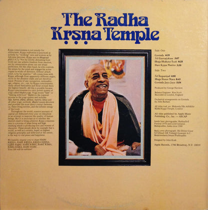 The Radha Krsna Temple : The Radha Krsna Temple (LP,Album)