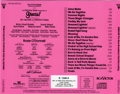 "Grease!" New Broadway Cast : Grease! (The New Broadway Cast Recording) (Album,Club Edition)