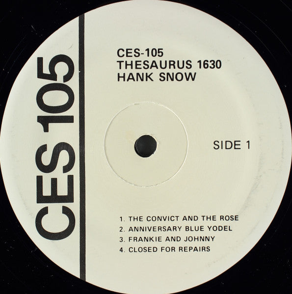 Hank Snow : Thesaurus 1630 / Thesaurus 1671 (LP,Compilation)