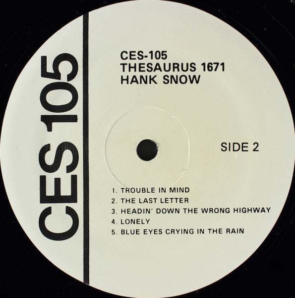Hank Snow : Thesaurus 1630 / Thesaurus 1671 (LP,Compilation)