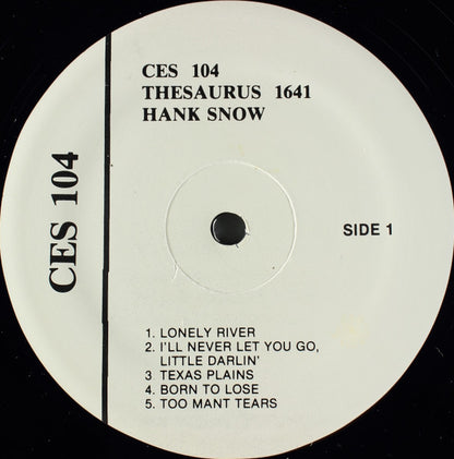 Hank Snow : Thesaurus 1641 / Thesaurus 1657 (LP,Compilation)