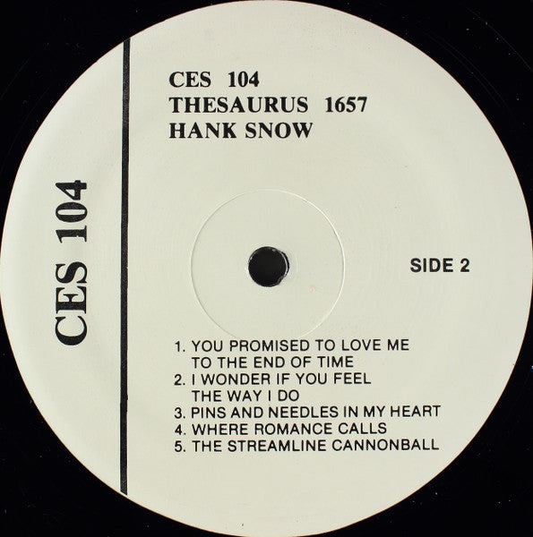 Hank Snow : Thesaurus 1641 / Thesaurus 1657 (LP,Compilation)