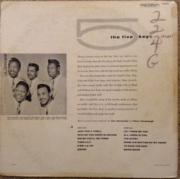 Five Keys, The : On Stage! (LP,Promo,Mono)