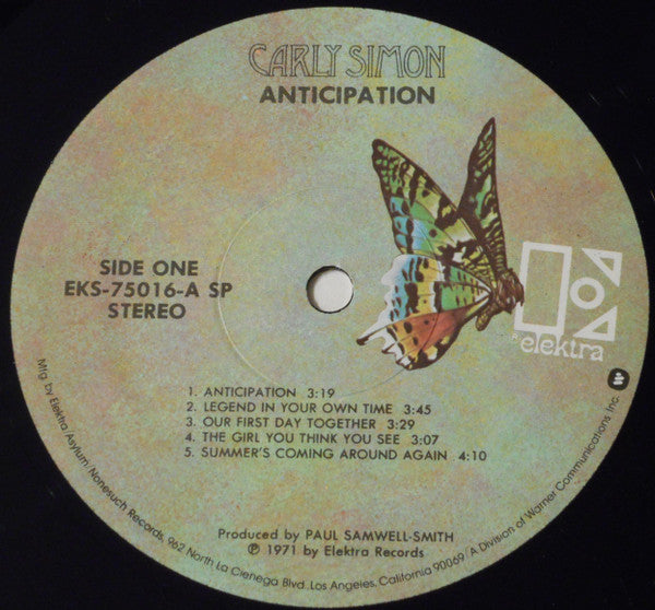 Carly Simon : Anticipation (LP,Album,Repress,Stereo)
