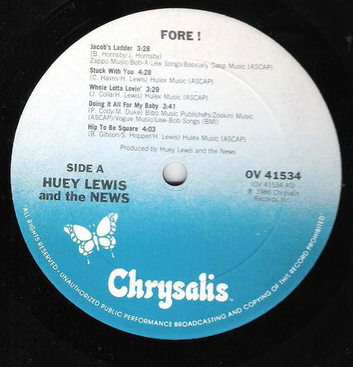 Huey Lewis & The News : Fore! (LP,Album,Stereo)