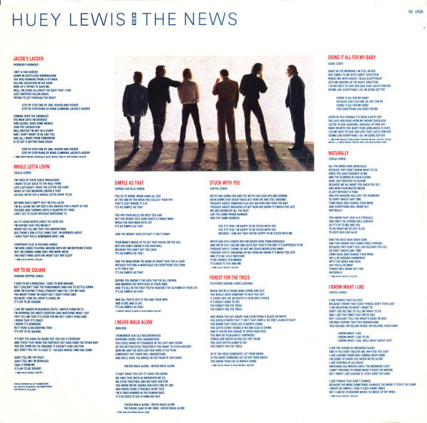 Huey Lewis & The News : Fore! (LP,Album,Stereo)