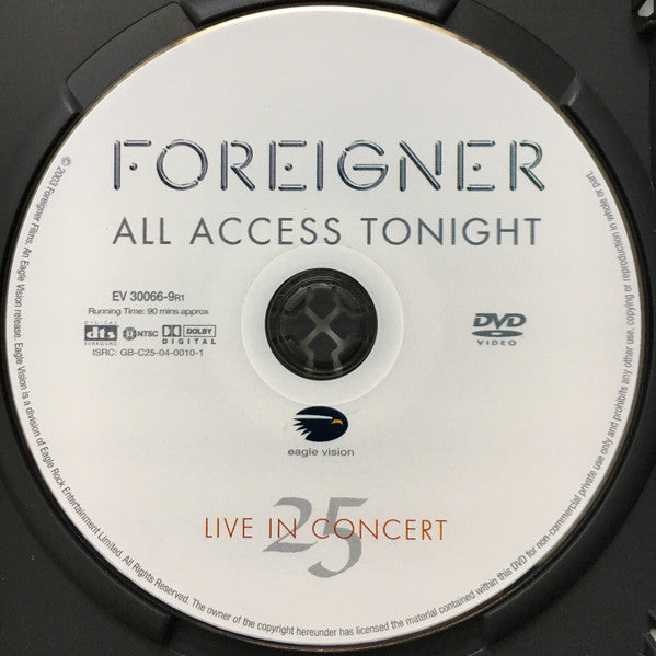 Foreigner : All Access Tonight, Live In Concert 25 (NTSC)