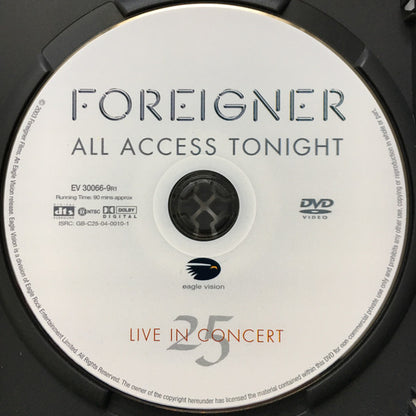 Foreigner : All Access Tonight, Live In Concert 25 (NTSC)