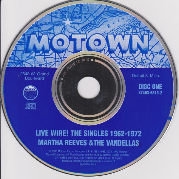 Martha Reeves & The Vandellas : Live Wire!: The Singles 1962-1972 (Compilation,Remastered)