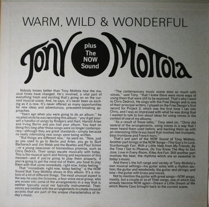 Tony Mottola : Warm, Wild And Wonderful (LP,Album)