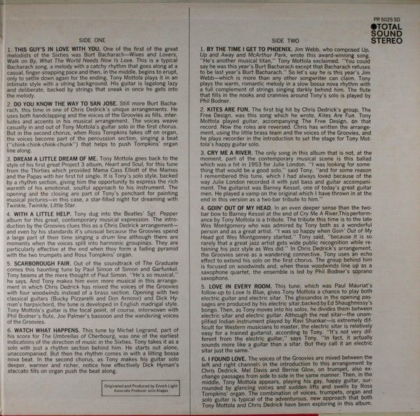 Tony Mottola : Warm, Wild And Wonderful (LP,Album)