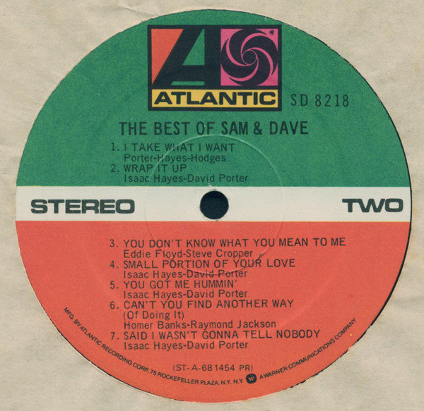 Sam & Dave : The Best Of Sam & Dave (LP,Compilation,Reissue)