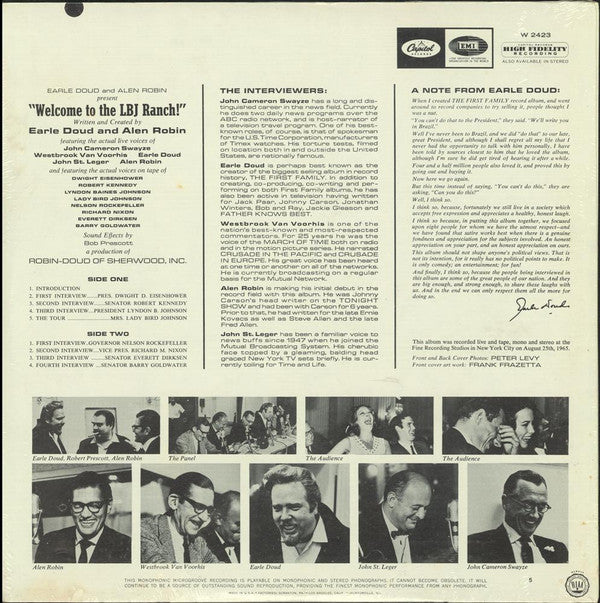 Earle Doud And Alen Robin : Welcome To The LBJ Ranch! (LP,Mono)