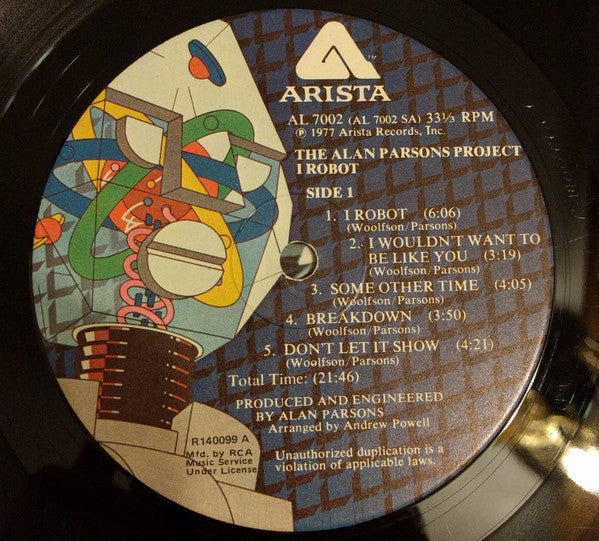 Alan Parsons Project, The : I Robot (LP,Album,Club Edition)