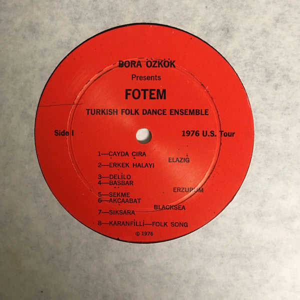 FOTEM : Bora Özkök Presents Turkish Folk Dance Music Of FOTEM (LP,Mono)