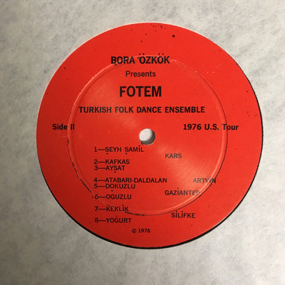 FOTEM : Bora Özkök Presents Turkish Folk Dance Music Of FOTEM (LP,Mono)
