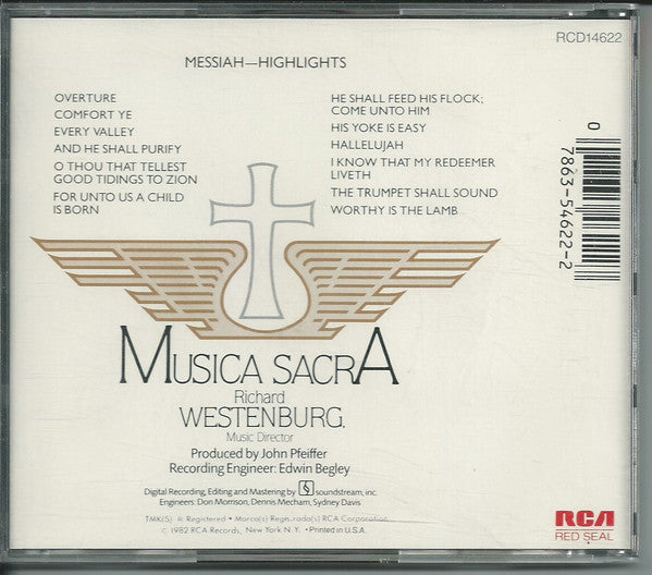 Georg Friedrich Händel : Musica Sacra, Richard Westenburg, Judith Blegen, Katherine Ciesinski, John Aler, John Cheek : Messiah (Highlights) ()