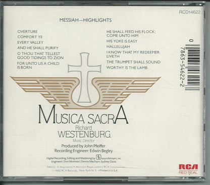 Georg Friedrich Händel : Musica Sacra, Richard Westenburg, Judith Blegen, Katherine Ciesinski, John Aler, John Cheek : Messiah (Highlights) ()