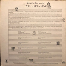 Wanda Jackson : I've Gotta Sing (LP,Club Edition)