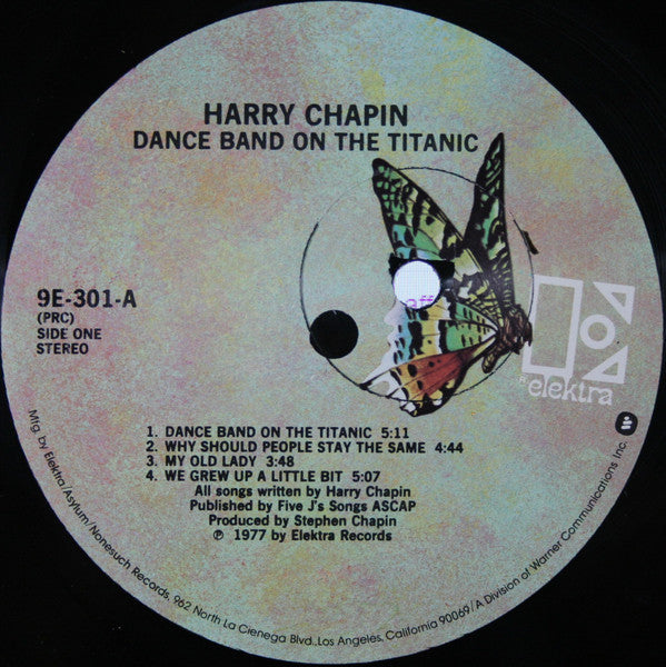 Harry Chapin : Dance Band On The Titanic (LP,Album)