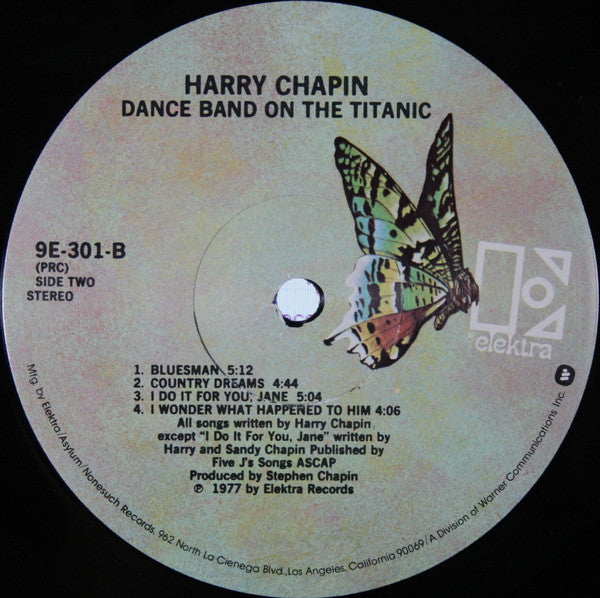 Harry Chapin : Dance Band On The Titanic (LP,Album)