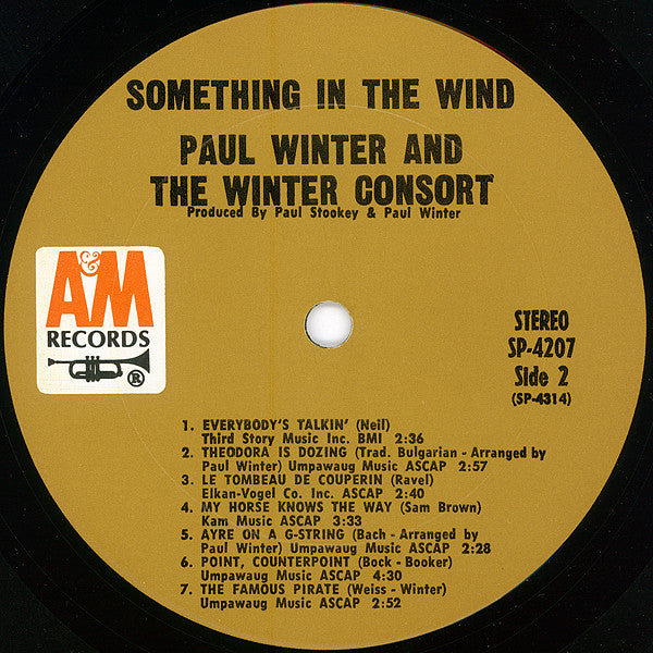 Paul Winter (2) And Winter Consort, The : Something In The Wind (LP,Album,Stereo)