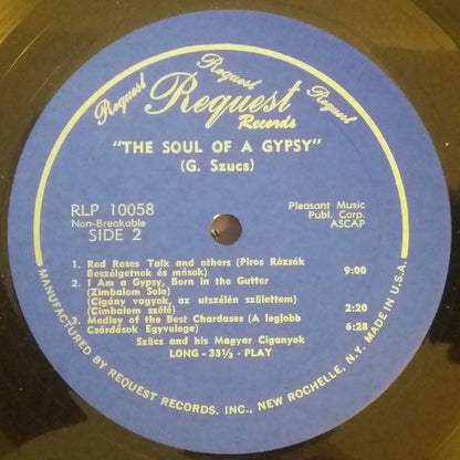 Szücs And His Magyar Cigányok : The Soul Of A Gypsy (LP,Stereo)