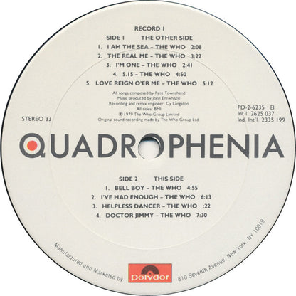 Various : Quadrophenia (Music From The Soundtrack Of The Who Film) (LP,Compilation)