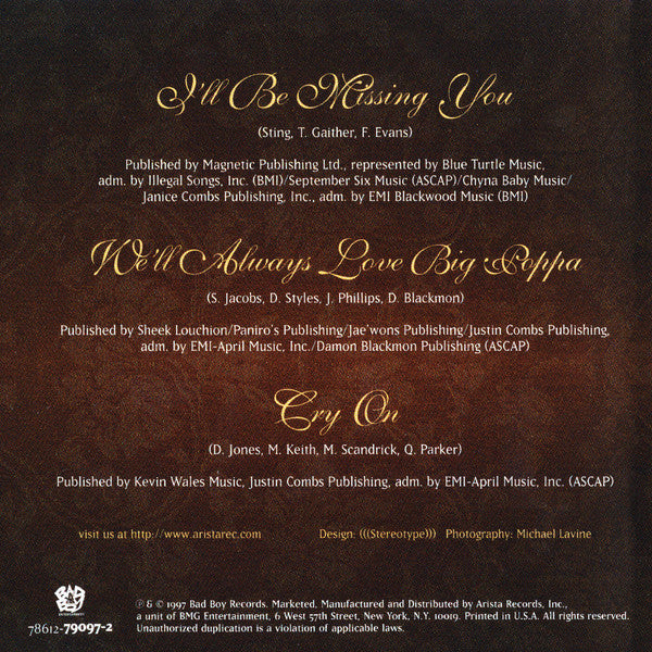 Puff Daddy & Faith Evans / 112 / Lox, The : Tribute To The Notorious B.I.G. (Maxi-Single)