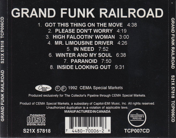 Grand Funk Railroad : Grand Funk (Album,Reissue,Stereo)