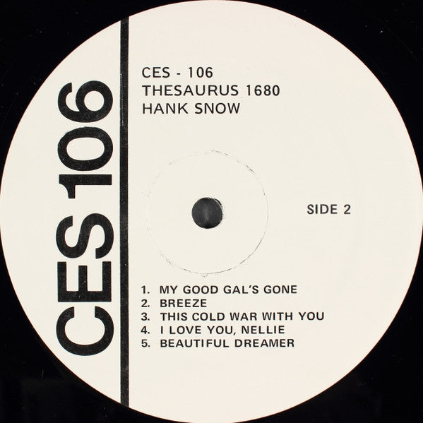 Hank Snow : Thesaurus 1680 (LP,Compilation)