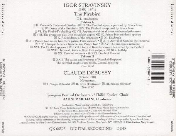 Igor Stravinsky / Claude Debussy : Firebird / Nocturnes (Album,Compilation)