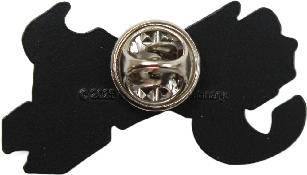 Enamel Pin - Ghost Logo Cross Metal Music Band Occult