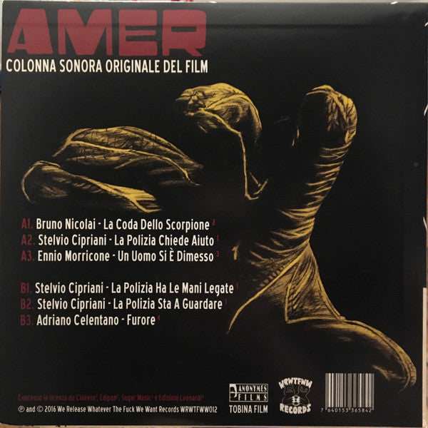 Various : Amer (Colonna Sonora Originale Del Film) (10",33 ⅓ RPM,Limited Edition)
