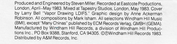 Mark Isham : Vapor Drawings (Album)